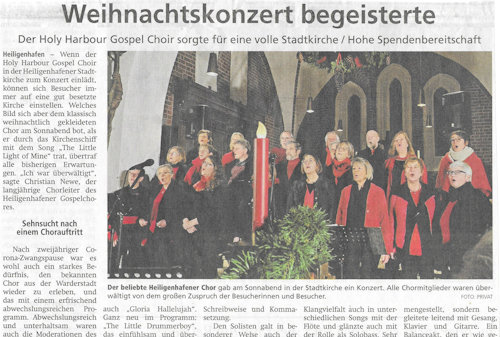 Rezension Weihnachtskonzert 2022 - Heiligenhafener Post